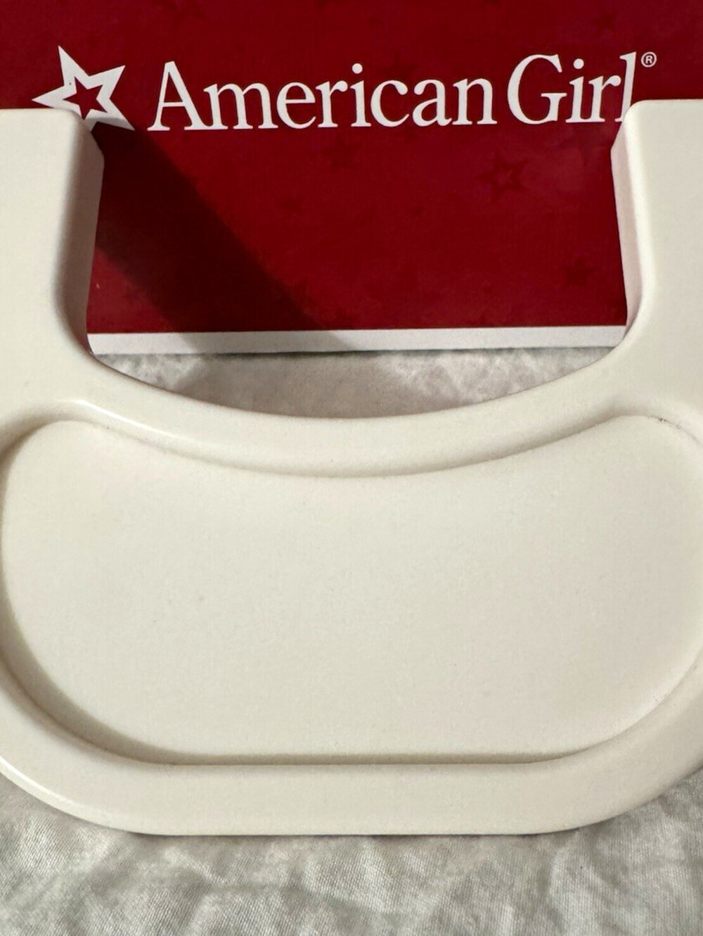 American Girl White Plastic Doll High Chair Seat Tray Replacement 18 in